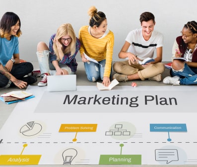 A person telling a story to an engaged audience, representing brand storytelling